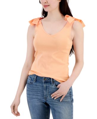 Tommy Hilfiger - Women's Cotton Tied-Sleeve Tank Top