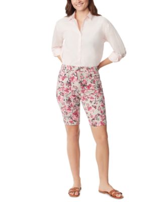  Gloria Vanderbilt Womens Amanda Shirt Printed Bermuda Shorts