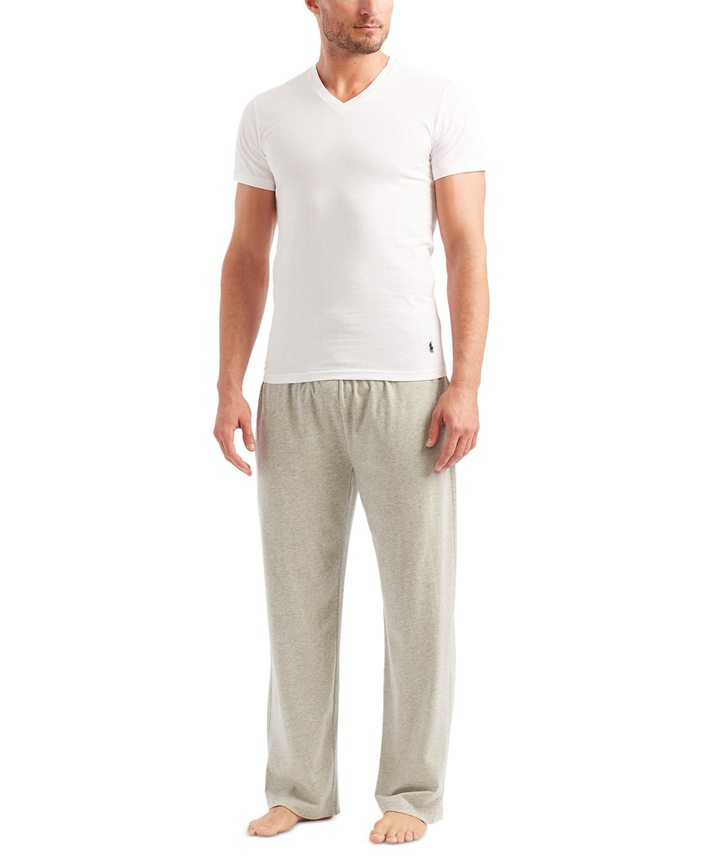 Мужские футболки Polo Ralph Lauren 5-Pack Slim Fit Classic Cotton V-Neck T-Shirts, цвет: Белый — фото 4