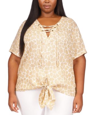 plus size tie up top