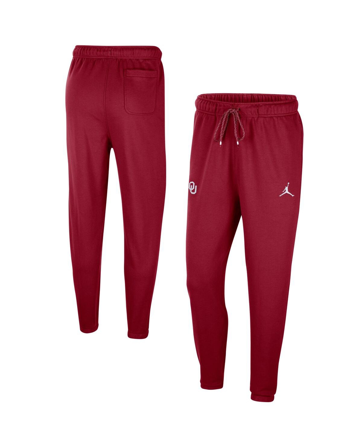 Jordan Men's  Crimson Oklahoma Sooners Logo Travel Fleece Pants