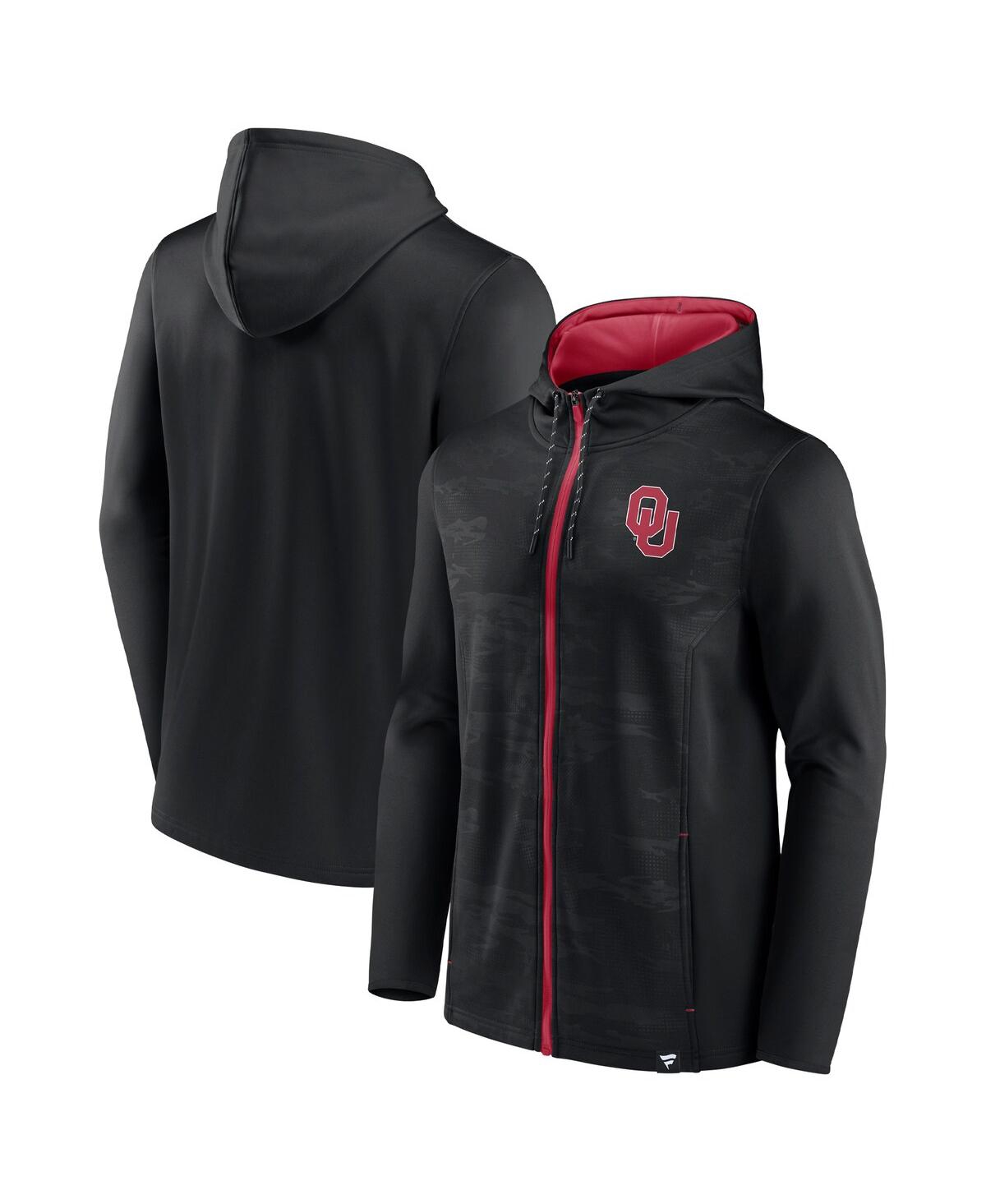 Fanatics Branded Black Oklahoma Sooners Ball Carrier Full-zip Hoodie In Black