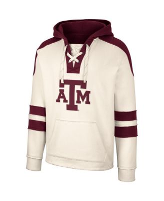 Men's Cream Texas A&M Aggies Lace-Up 4.0 Vintage-Like Pullover Hoodie