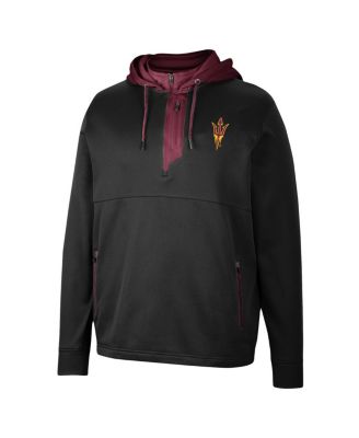 Men's Black Arizona State Sun Devils Luge 3.0 Quarter-Zip Hoodie