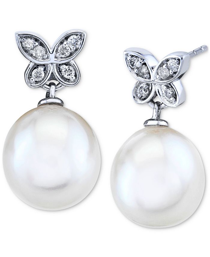 Macys pearl stud sale earrings