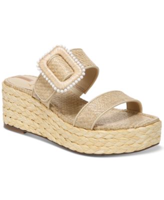Sam Edelman - Chase Flatform Raffia Wedge Sandals