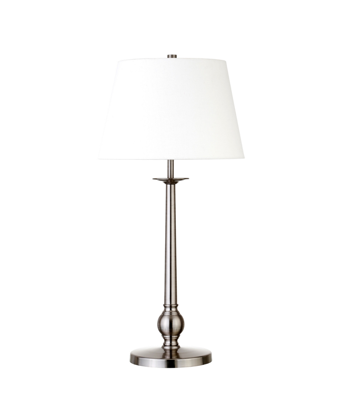 Hudson & Canal Wilmer 28" Tall Table Lamp With Fabric Shade In Brushed Nickel