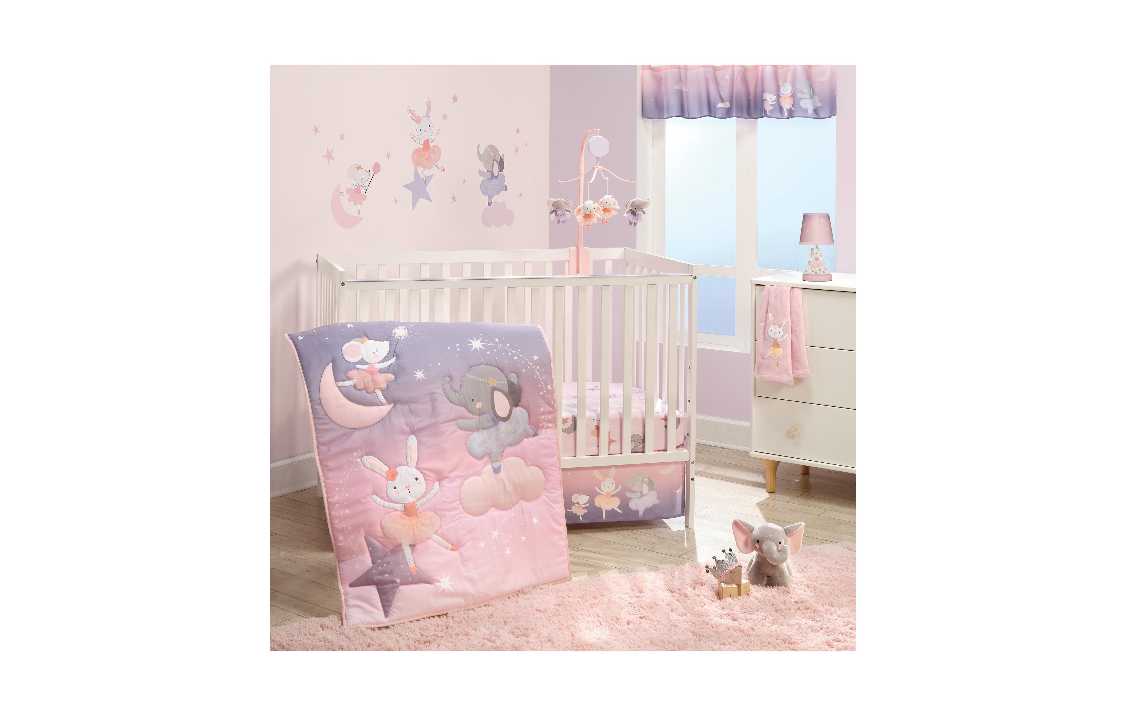 Bedtime Originals Tiny Dancer 3-Piece Ballet Baby Crib Bedding Set - Elephant