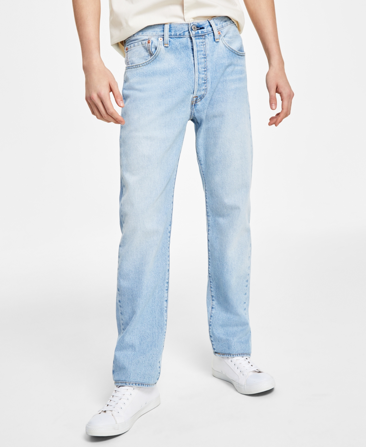 Levi's Men's 501 Original Fit Button Fly Stretch Jeans In Brooklyn Steel
