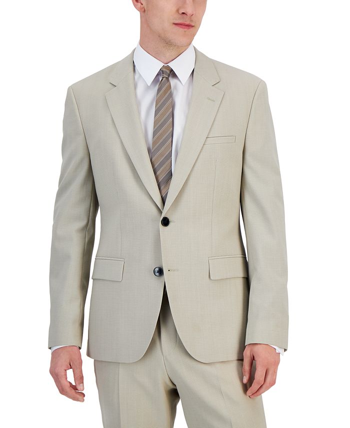 HUGO Men's Modern-Fit Superflex Tan Suit Jacket - Macy's