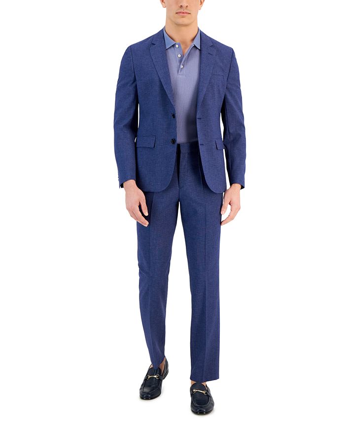 Hugo Boss Men's Modern-Fit Micro-Grid Superflex Suit - Macy's