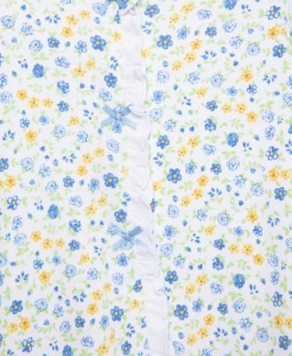 Baby Girls Dainty Blossoms Coverall and Hat, 2 Piece Set