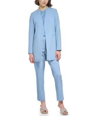 Calvin Klein Petite Lux Open-Front Topper Jacket & Modern-Fit Ankle Pants &  Reviews - Wear to Work - Petites - Macy's