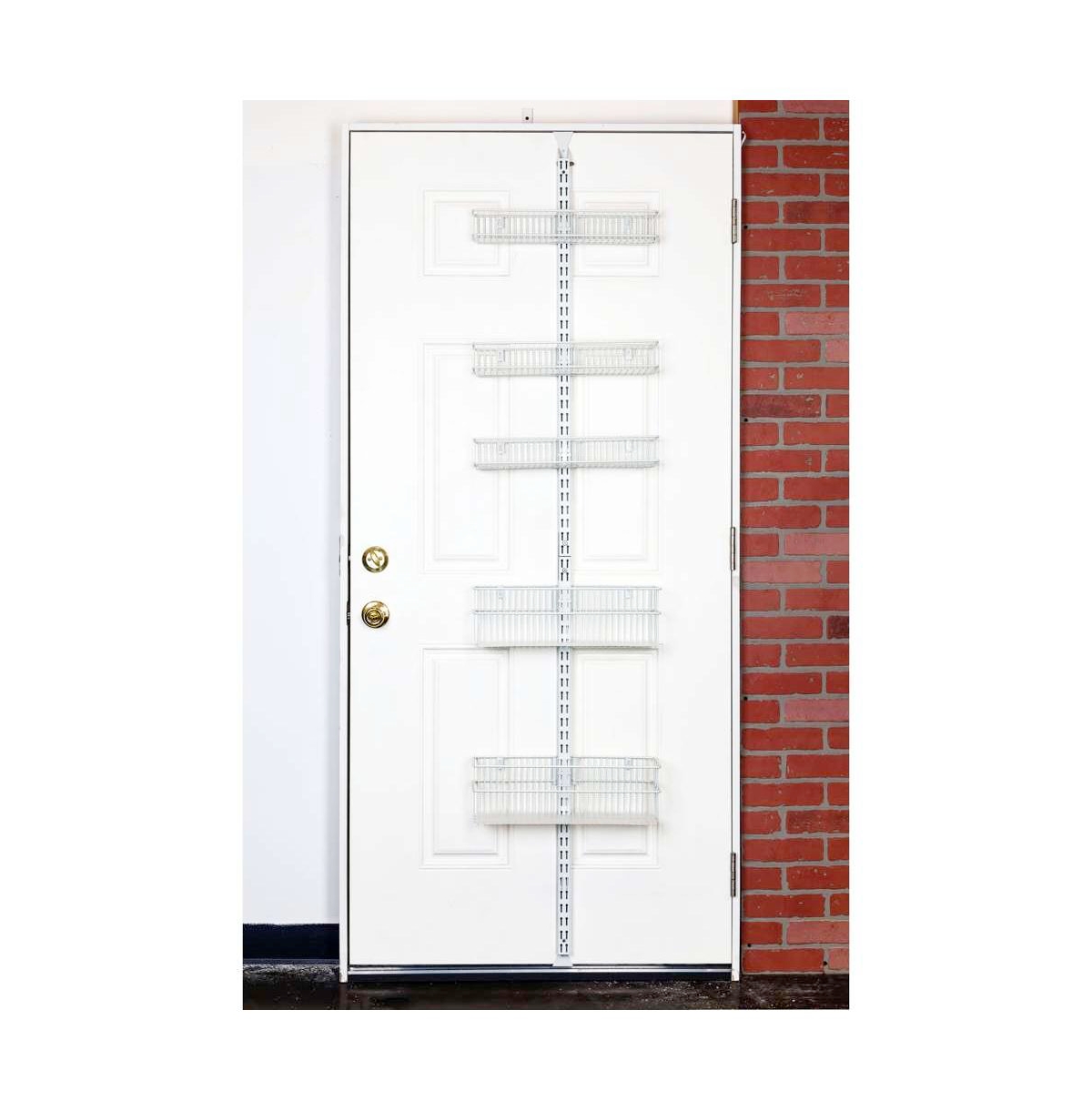 5 Piece Wire Pantry or Closet Door Organizer - White