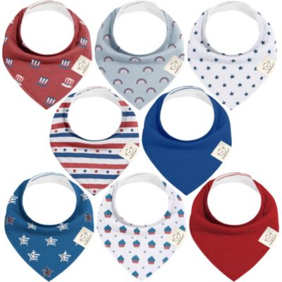 Photo 1 of KeaBabies 8pk Organic Baby Bandana Bibs, Baby Drool Bibs for Baby Boy, Girl, Baby Bibs for Infant, Newborn