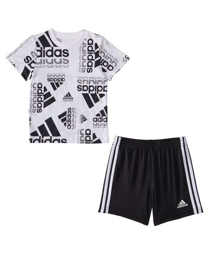 Romanschrijver aankomen formeel adidas Baby Boys Print Short Sleeve T Shirt and Shorts, 2 Piece Set &  Reviews - Sets & Outfits - Kids - Macy's