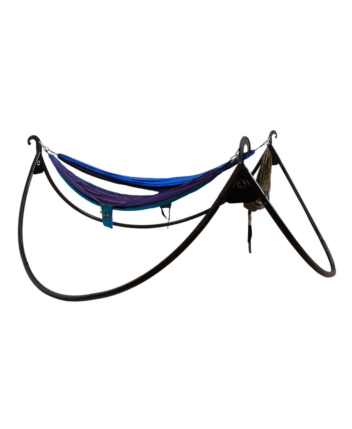 pod Hammock Stand - Outdoor Stand for Three Hammocks - Triple Hammock Stand for Camping, Traveling, Festivals, Picnics, or the Beach - Charcoal -