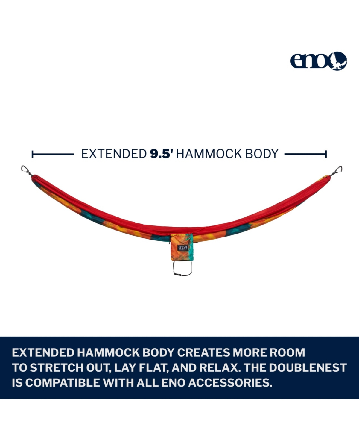 Eno DoubleNest Hammock - Lightweight, Portable, 1 to 2 Person Hammock - For Camping, Hiking, Backpacking, Travel, a Festival, or the Beach -R