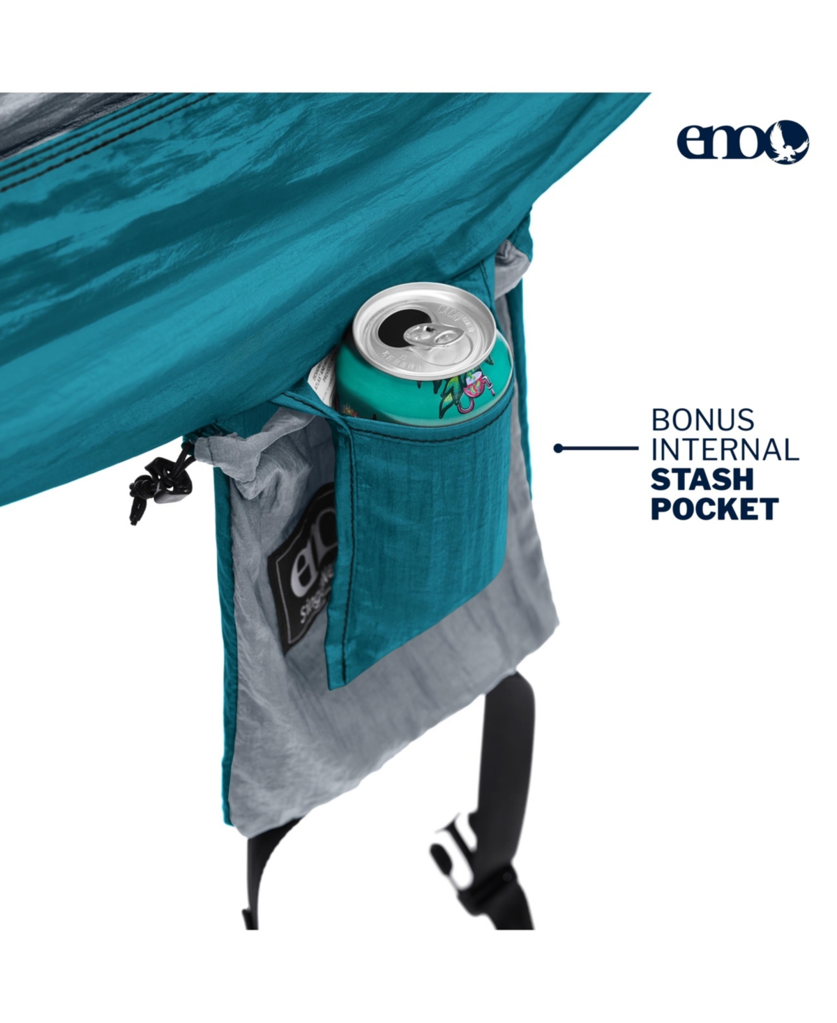 Eno SingleNest Hammock - Lightweight, 1 Person Portable Hammock - For Camping, Hiking, Backpacking, Travel, a Festival, or the Beach -Seafoam