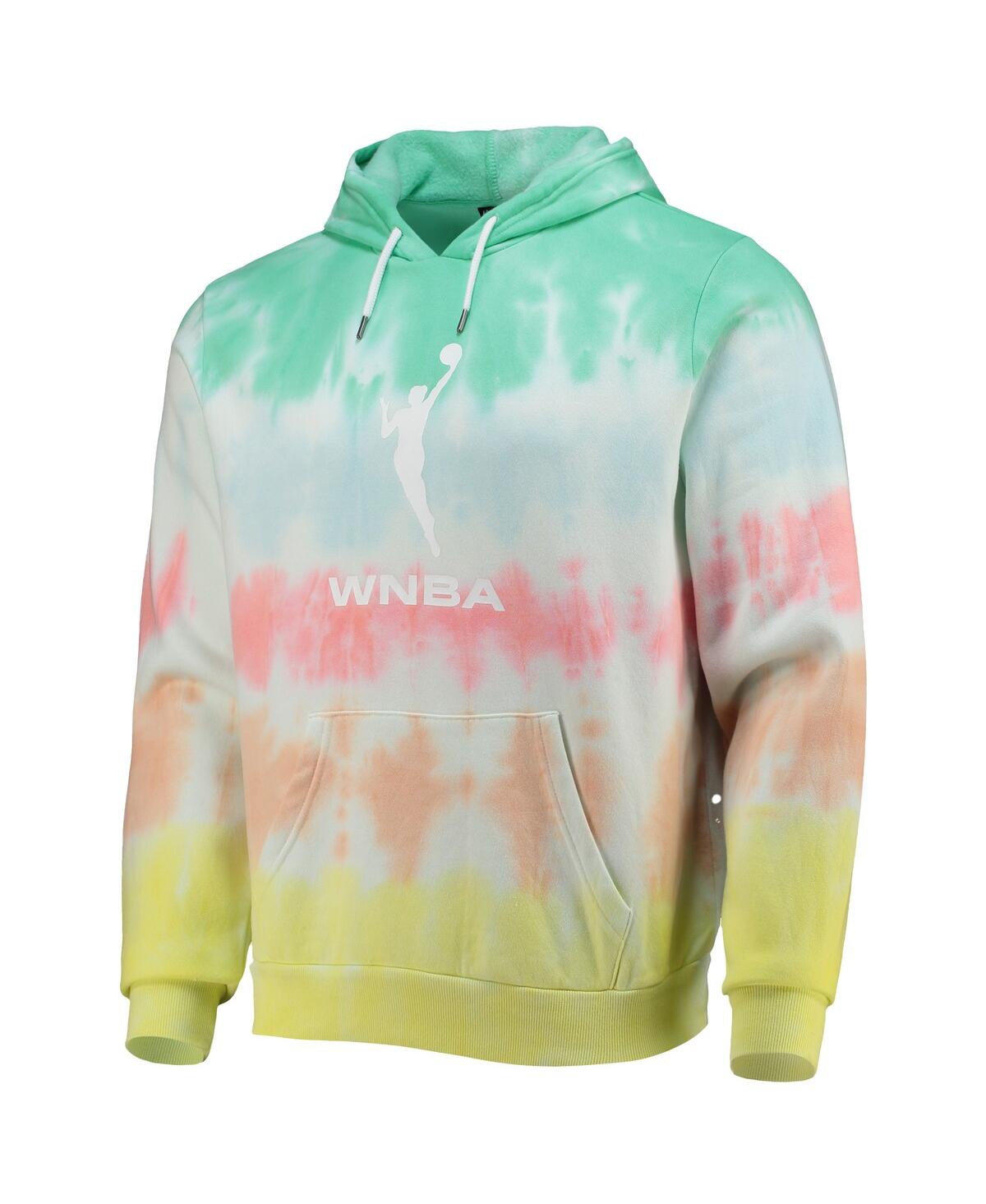 Shop The Wild Collective Men's  Mint, Coral Wnba Logowoman Pride Pullover Hoodie In Mint,coral