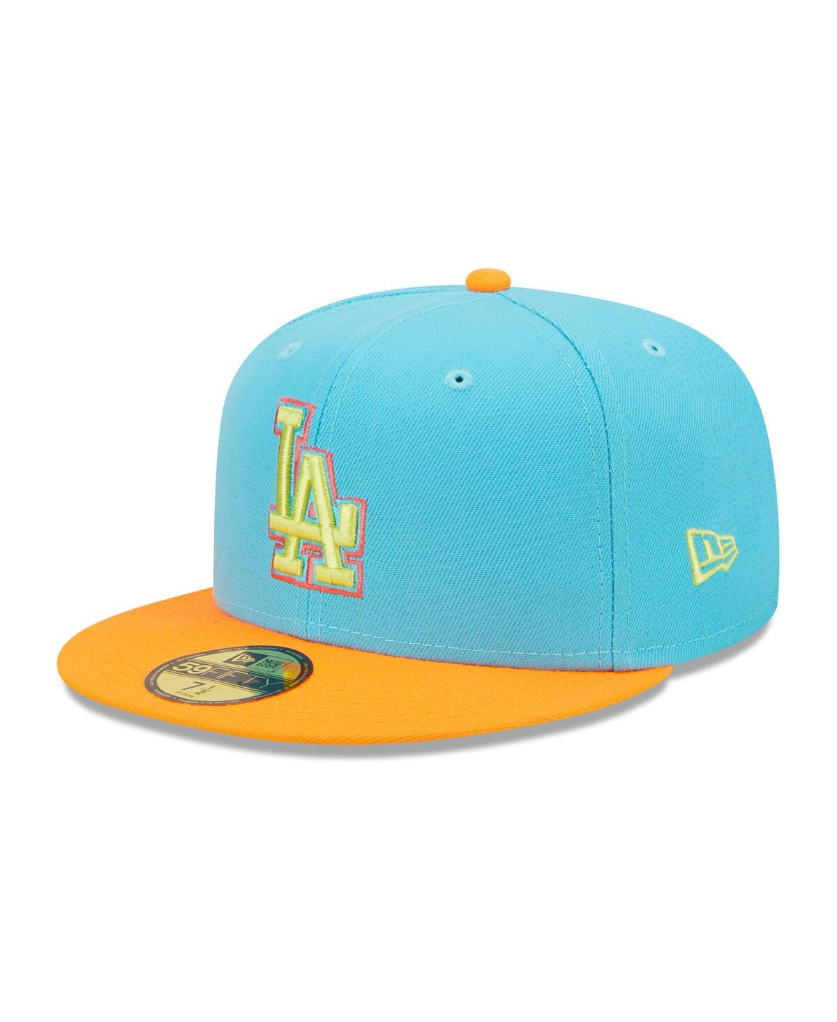 Men's New Era Orange Los Angeles Dodgers 1978 World Series Vice Highlighter 59FIFTY Fitted Hat - Orange