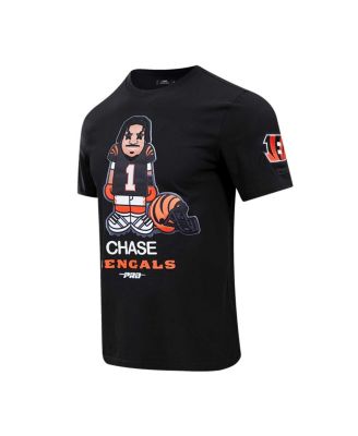 Men's Ja'Marr Chase Black Cincinnati Bengals Player Avatar Graphic T-shirt