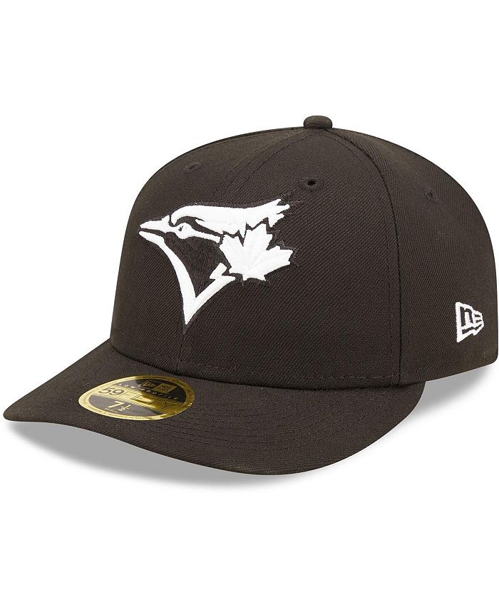 New Era Men's Toronto Blue Jays Black, White Low Profile 59FIFTY Fitted