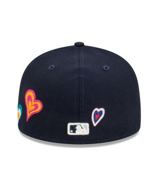 Men's New Era Navy New York Yankees Chain Stitch Heart 59FIFTY