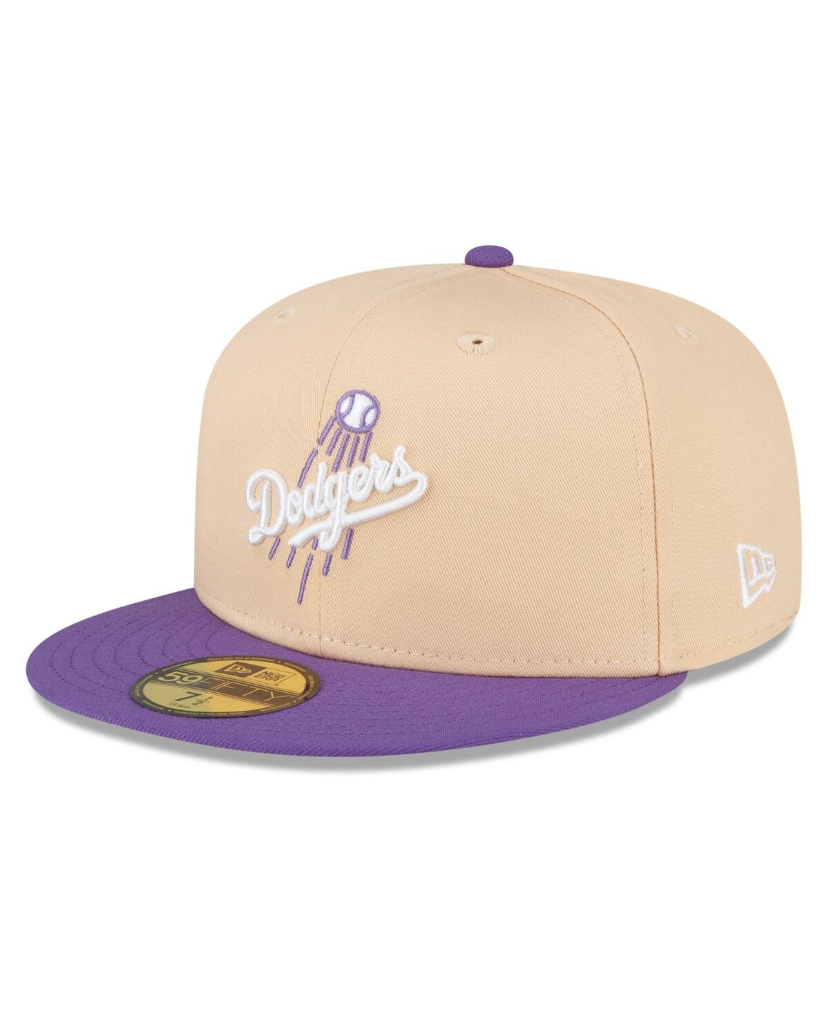 Shop New Era Men's  Peach, Purple Los Angeles Dodgers 1988 World Series Side Patch 59fifty Fitted Hat In Peach,purple