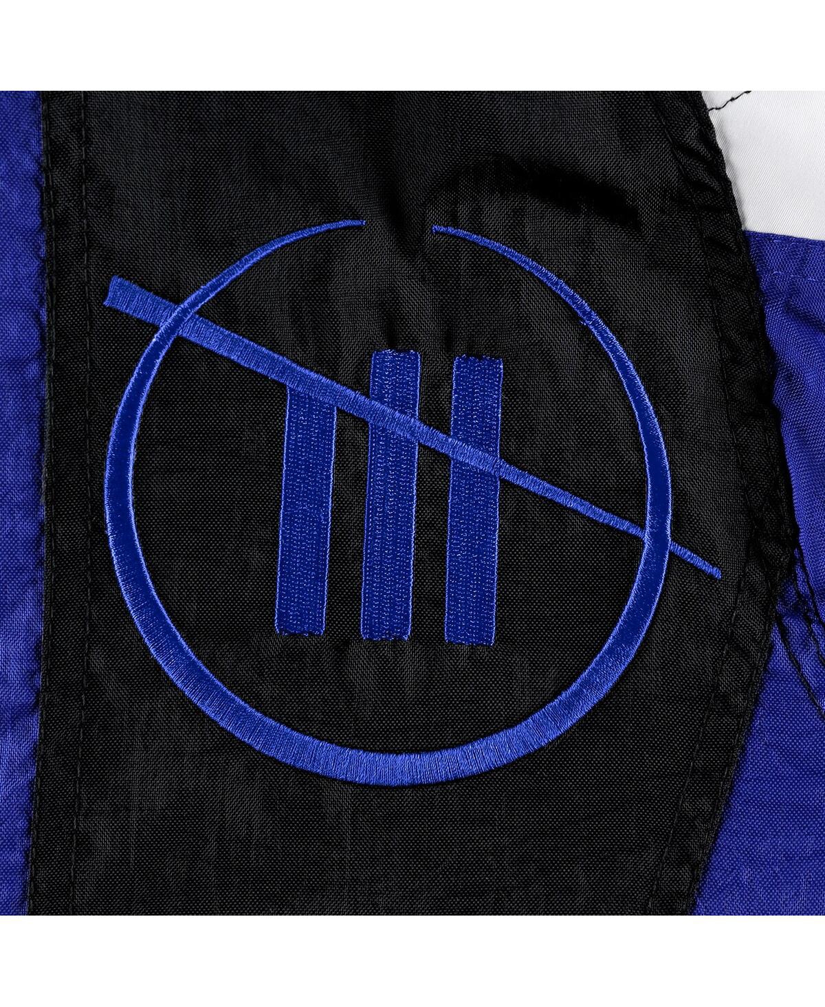Starter Men's  Blue, Black Trackhouse Racing The Body Check Half-snap Pullover Jacket In Blue,black