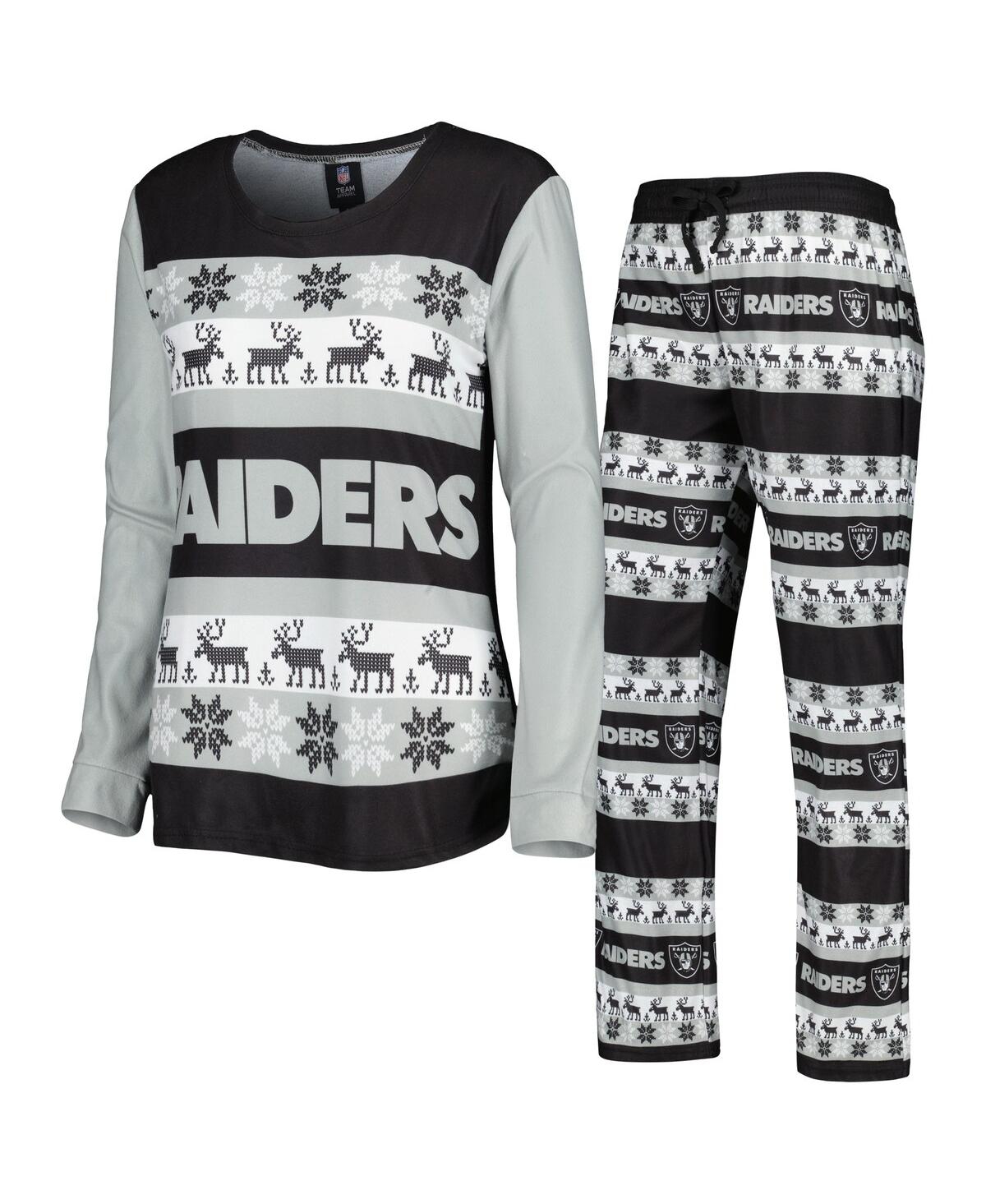 Las Vegas Raiders FOCO Team Ugly Pajama Set - Black
