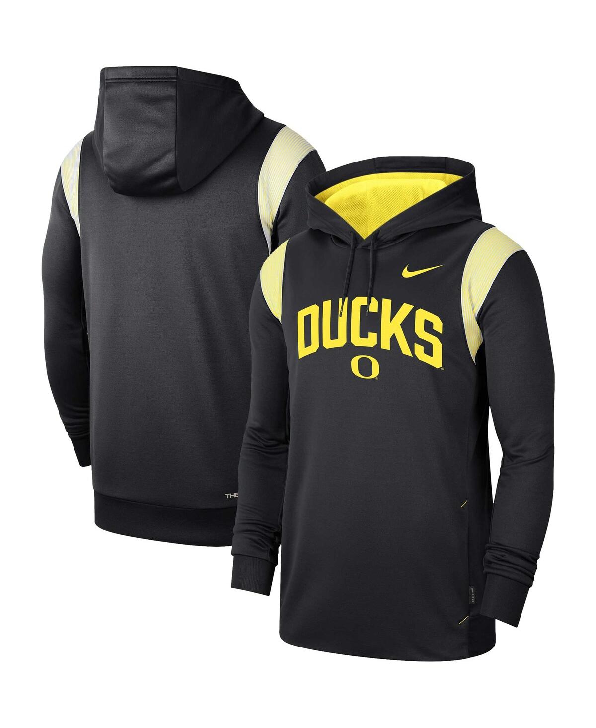 Men's NikeOregon Ducks 2022 Game Day Sideline Performance Pullover Hoodie - Black