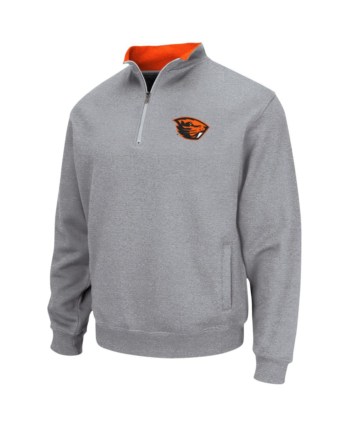 Men's ColosseumOregon State Beavers Tortugas Team Logo Quarter-Zip Jacket - Heathered Gray