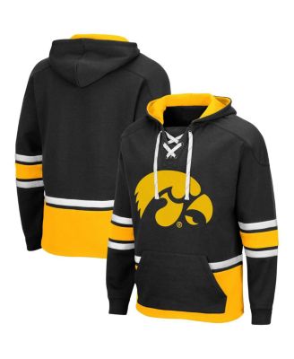 Men's Black Iowa Hawkeyes Lace Up 3.0 Pullover Hoodie