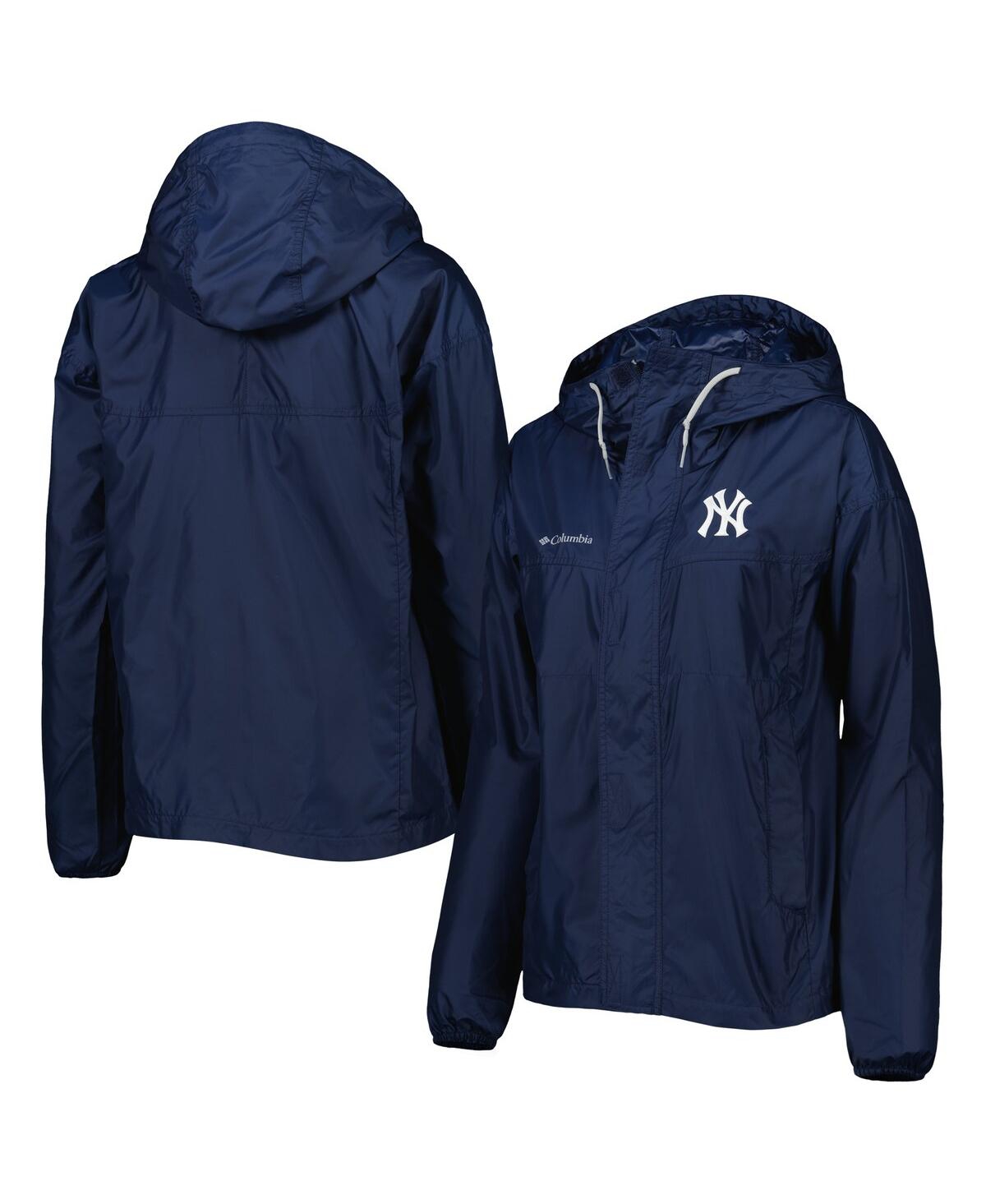 Shop Columbia Women's  Navy New York Yankees Flash Challenger Windbreaker Jacket