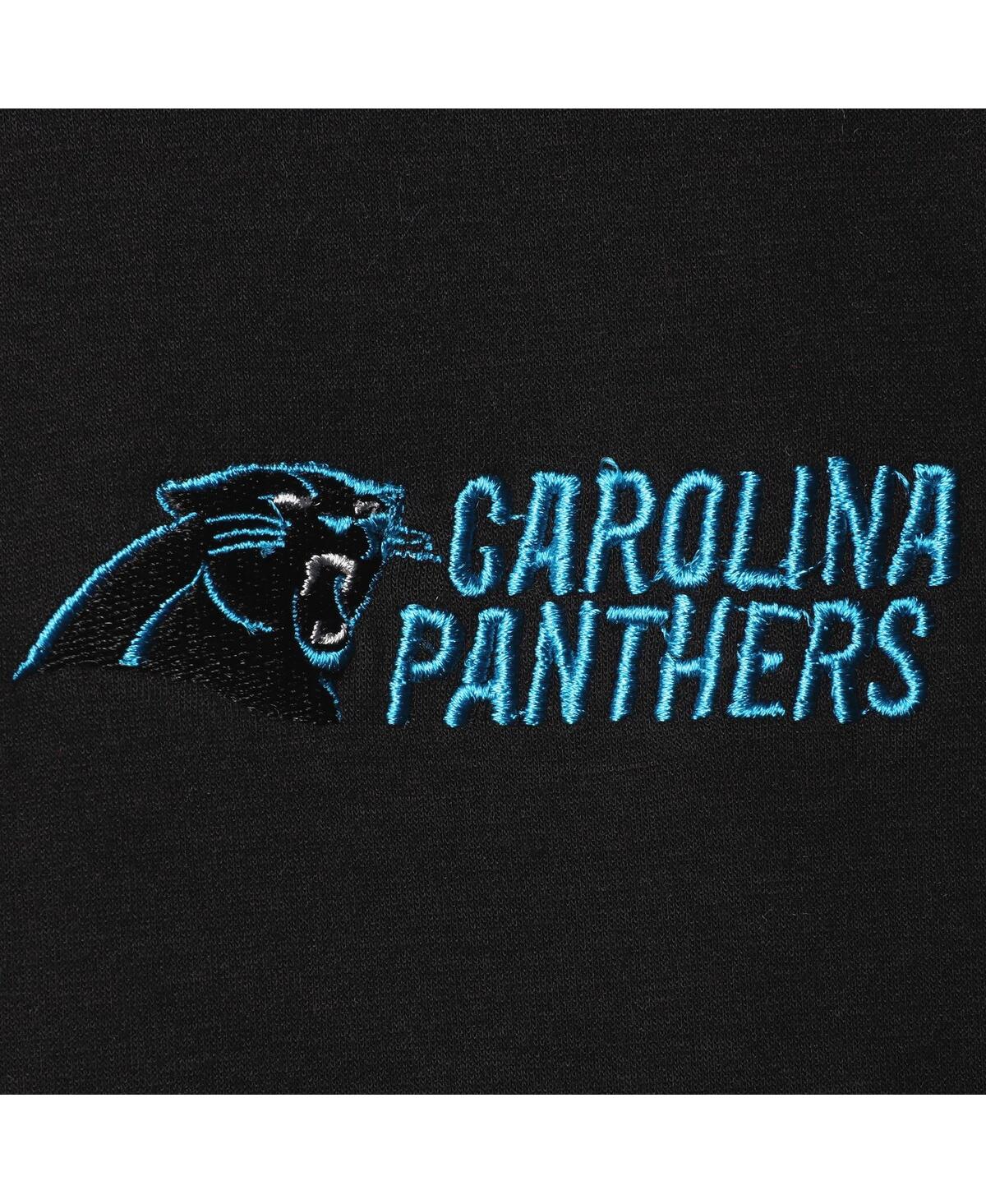 DUNBROOKE MEN'S DUNBROOKE BLACK CAROLINA PANTHERS SHAG TRI-BLEND FULL-ZIP RAGLAN HOODIE 
