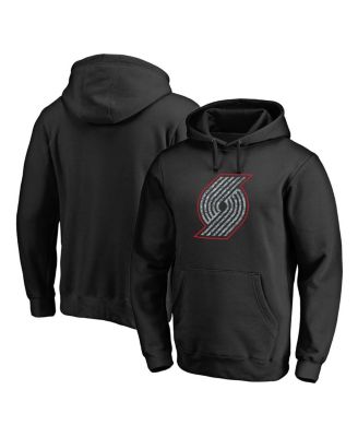 Men's Black Portland Trail Blazers Static Logo Pullover Hoodie
