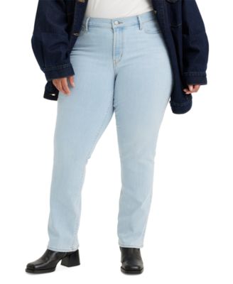 Levi's - Petite Plus Size 414 Relaxed Fit Straight Leg Jeans