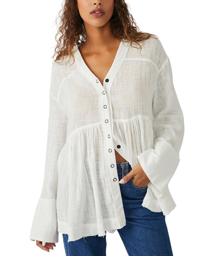 Free People Women's Fade Away Cami Blouse Top Shirt Size Small