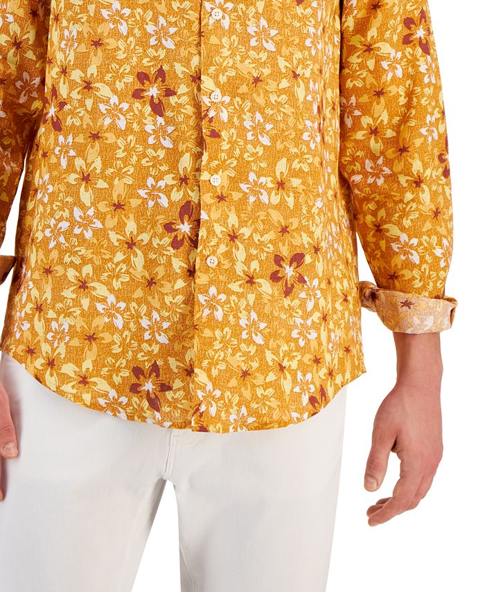 Club Room Men's LongSleeve Elevated Floral Shirt, Created for Macy's