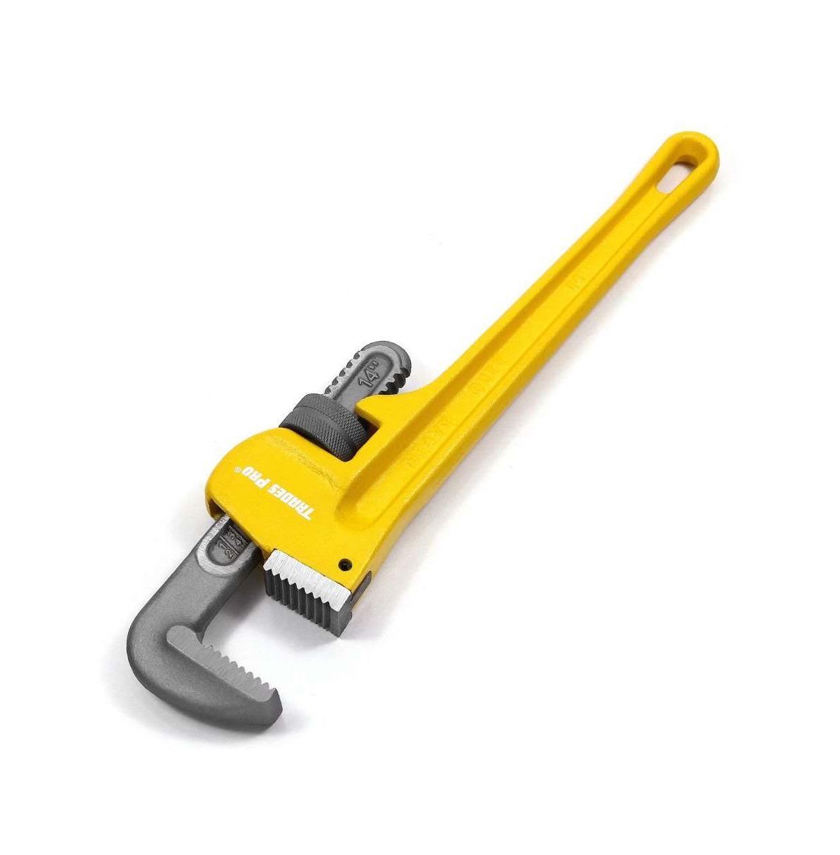 14 Inch Heavy Duty Adjustable Pipe Wrench Yellow - Yellow