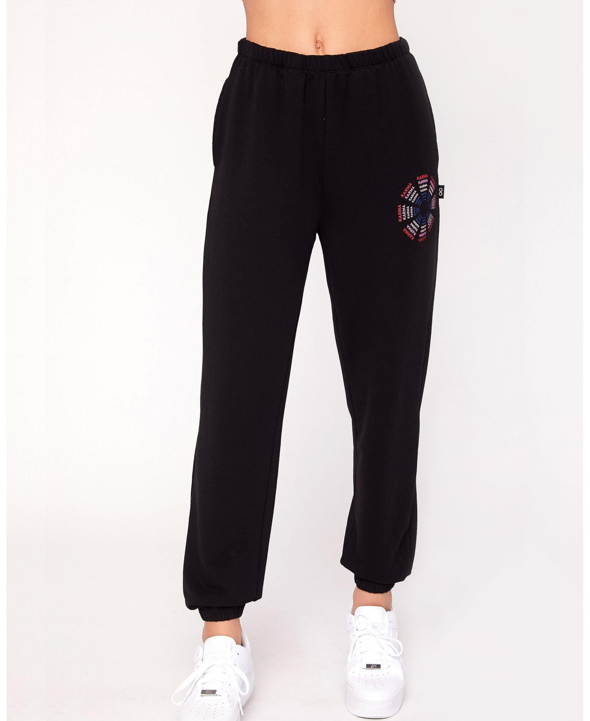 Women's Karma Graphic Viscose Blend Sweatpants for Women - Black/print