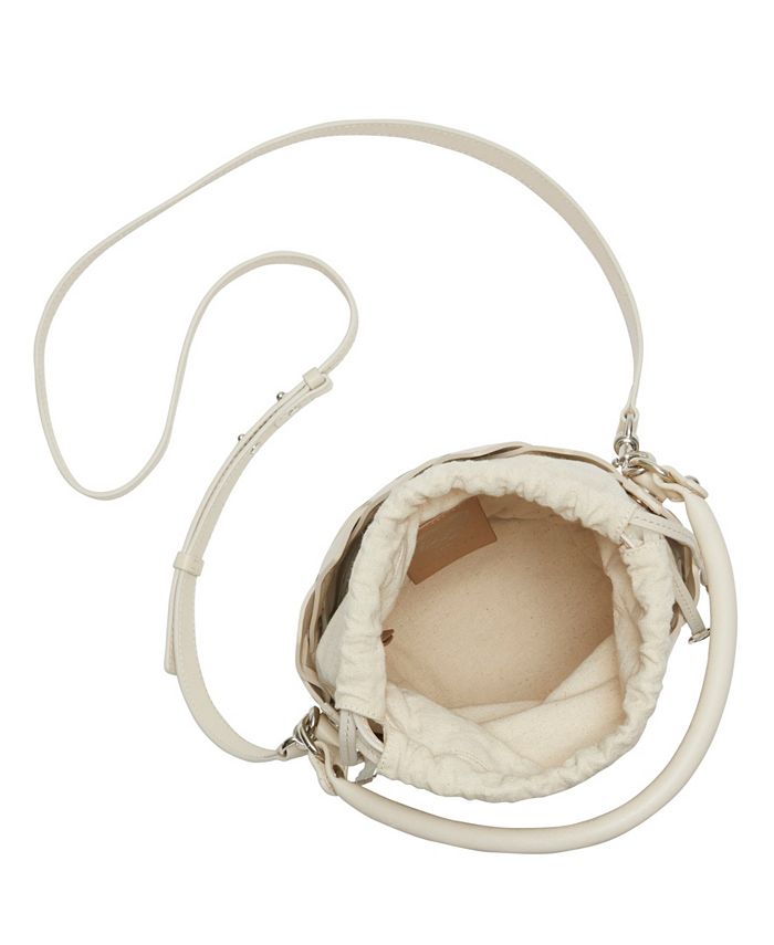Vince Camuto Women's Keanu Straw Crossbody Bag - Black/Natural, Drawstring Closure, Removable Pouch - View #7