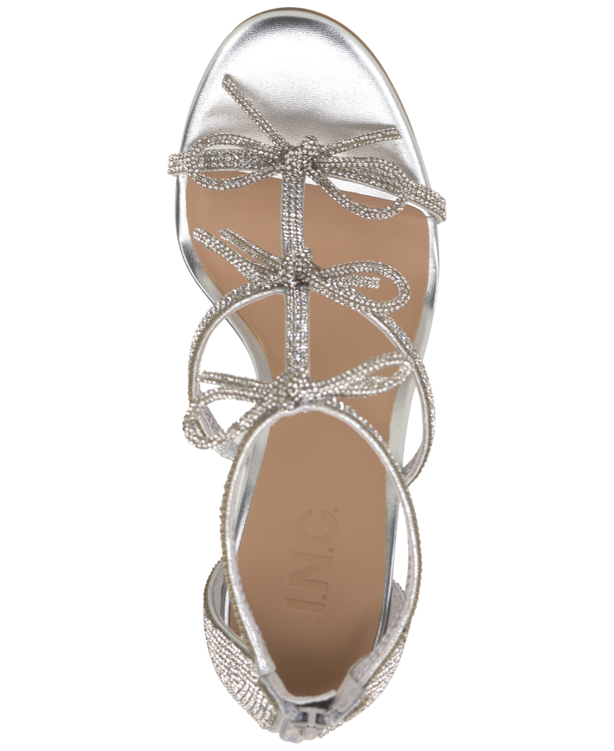 I.n.c. International Concepts Women's Nolino Beaded Bow T-Strap Dress Sandals, Created for Macy's