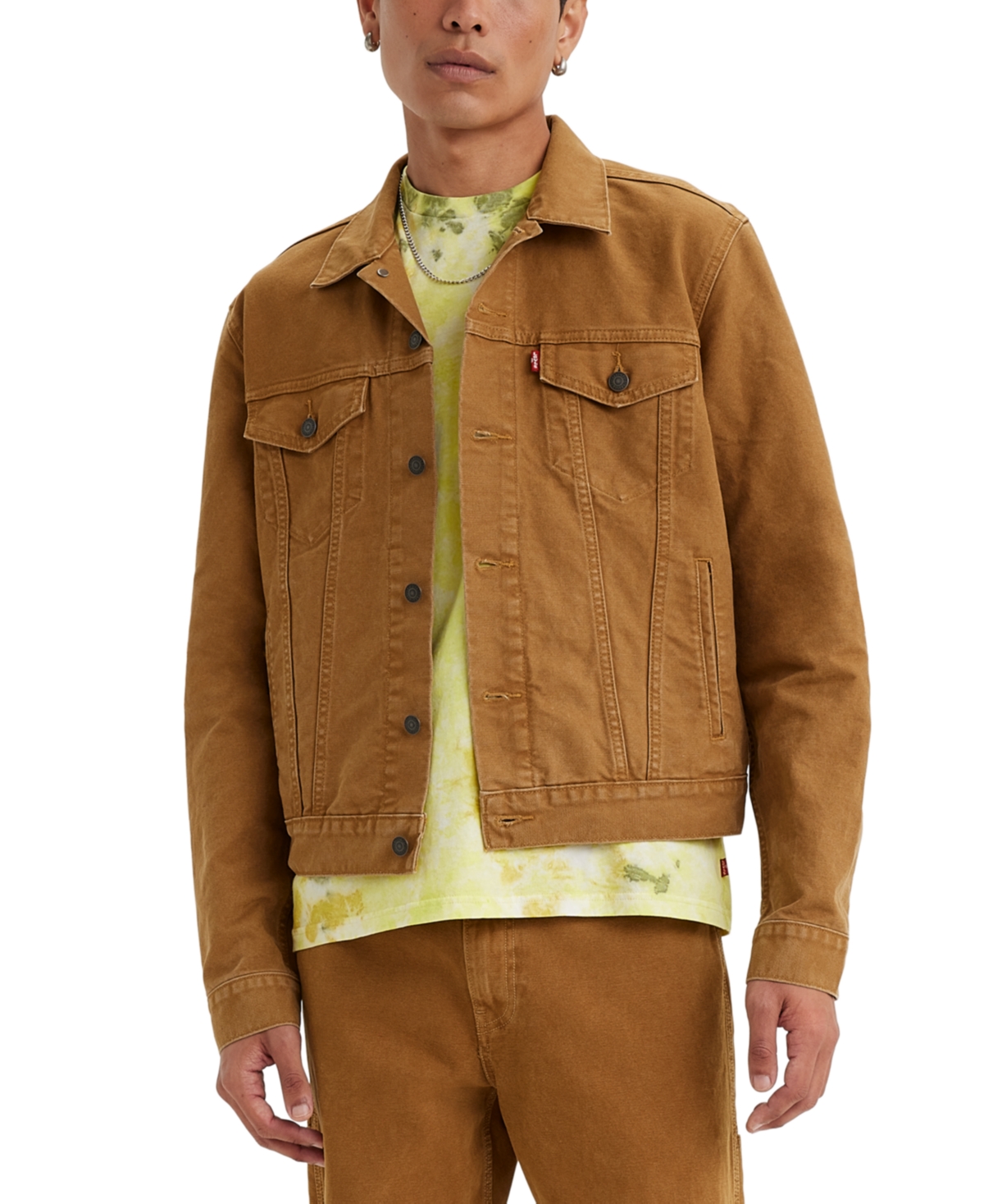 Shop Levi's Men's Regular Fit Non-stretch Denim Trucker Jacket In Dark Ginger