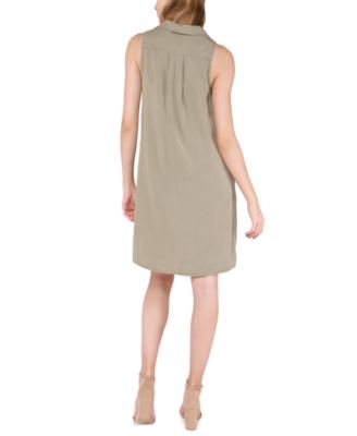 Black Tape Women's Sleeveless Collared Mini Dress