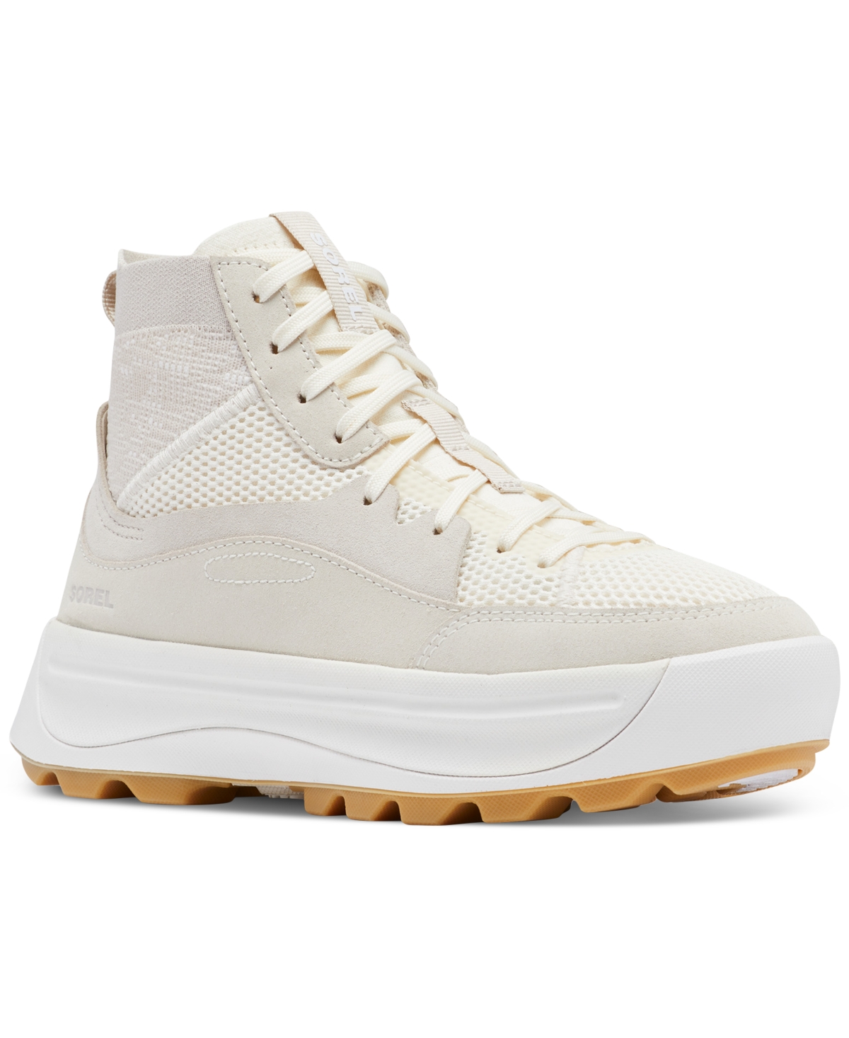 Size 8 SOREL ONA™ 503 Mid Platform Sneaker in Chalk/Sea Salt at Nordstrom,