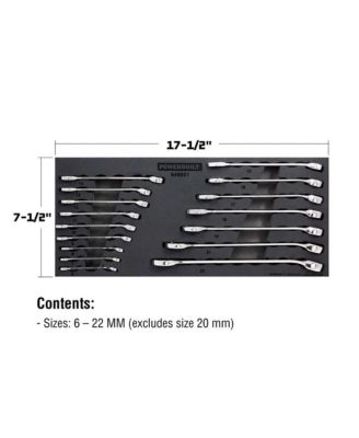 16 Piece Pro Tech Metric Combination Wrench Set