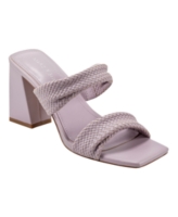 Marc Fisher Women's Eloria Block Heel Slip-on Dress Sandals - Lilac