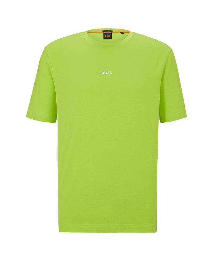 Hugo Boss Men's Relaxed-Fit Stretch Cotton Logo Print T-shirt - Macy's